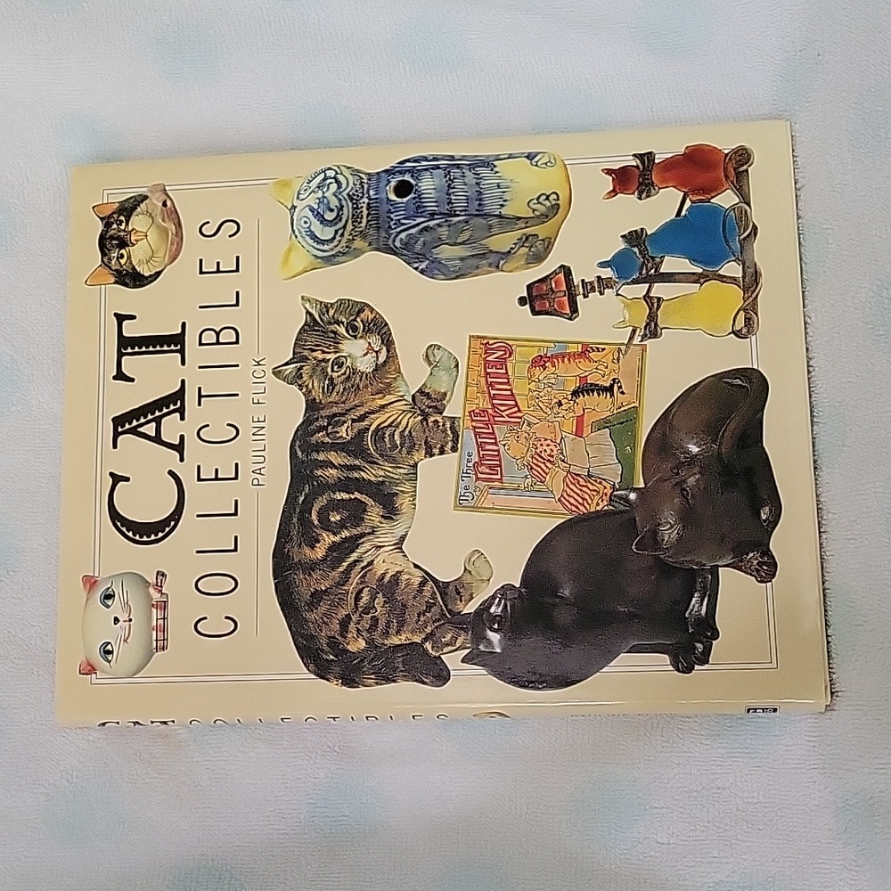 Cat Collectables Hardcover Book by Pauline Flick 1996 = MINT CONDITION